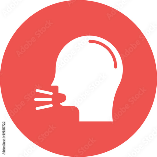 Sneezing icon vector image. Can be used for Allergy Symptoms.