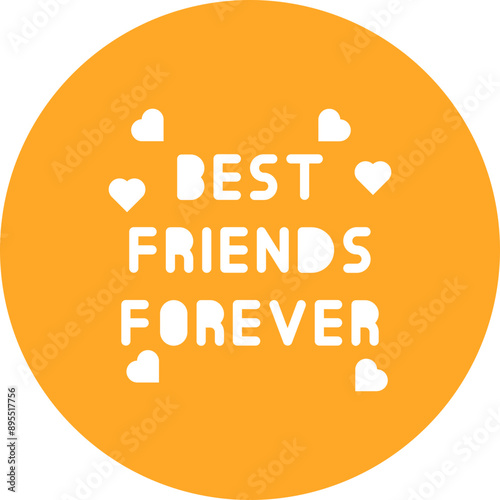 Best Friends Forever icon vector image. Can be used for Social Relationship.