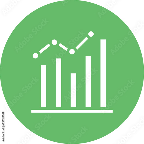 Chart icon vector image. Can be used for Market Research. photo