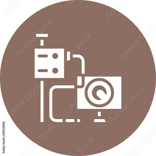 Colonoscopy icon vector image. Can be used for Medical Tests.