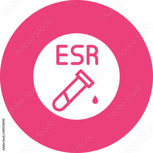 Erythrocyte Sedimentation Rate icon vector image. Can be used for Medical Tests.