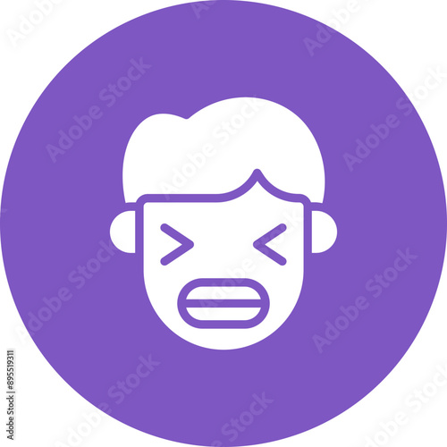 Frustrated icon vector image. Can be used for Human Emotions.
