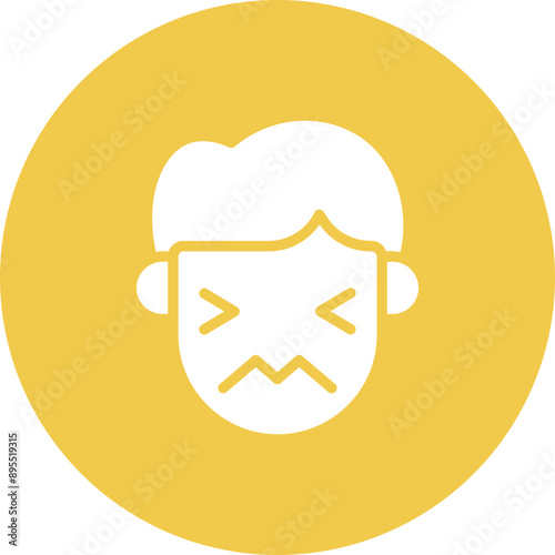 Insecure icon vector image. Can be used for Human Emotions.
