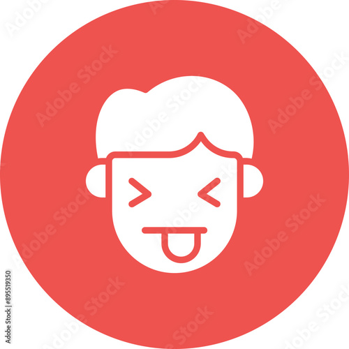 Playful icon vector image. Can be used for Human Emotions.