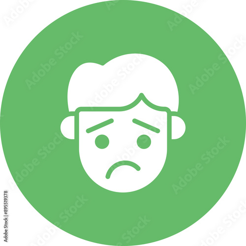 Regretful icon vector image. Can be used for Human Emotions. photo