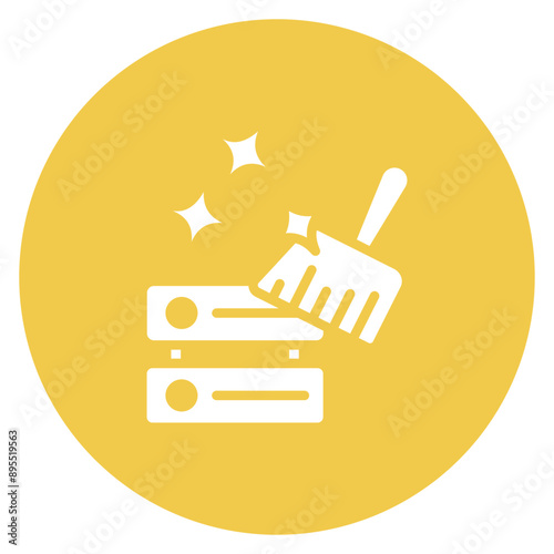 Data Cleaning icon vector image. Can be used for Data Science.