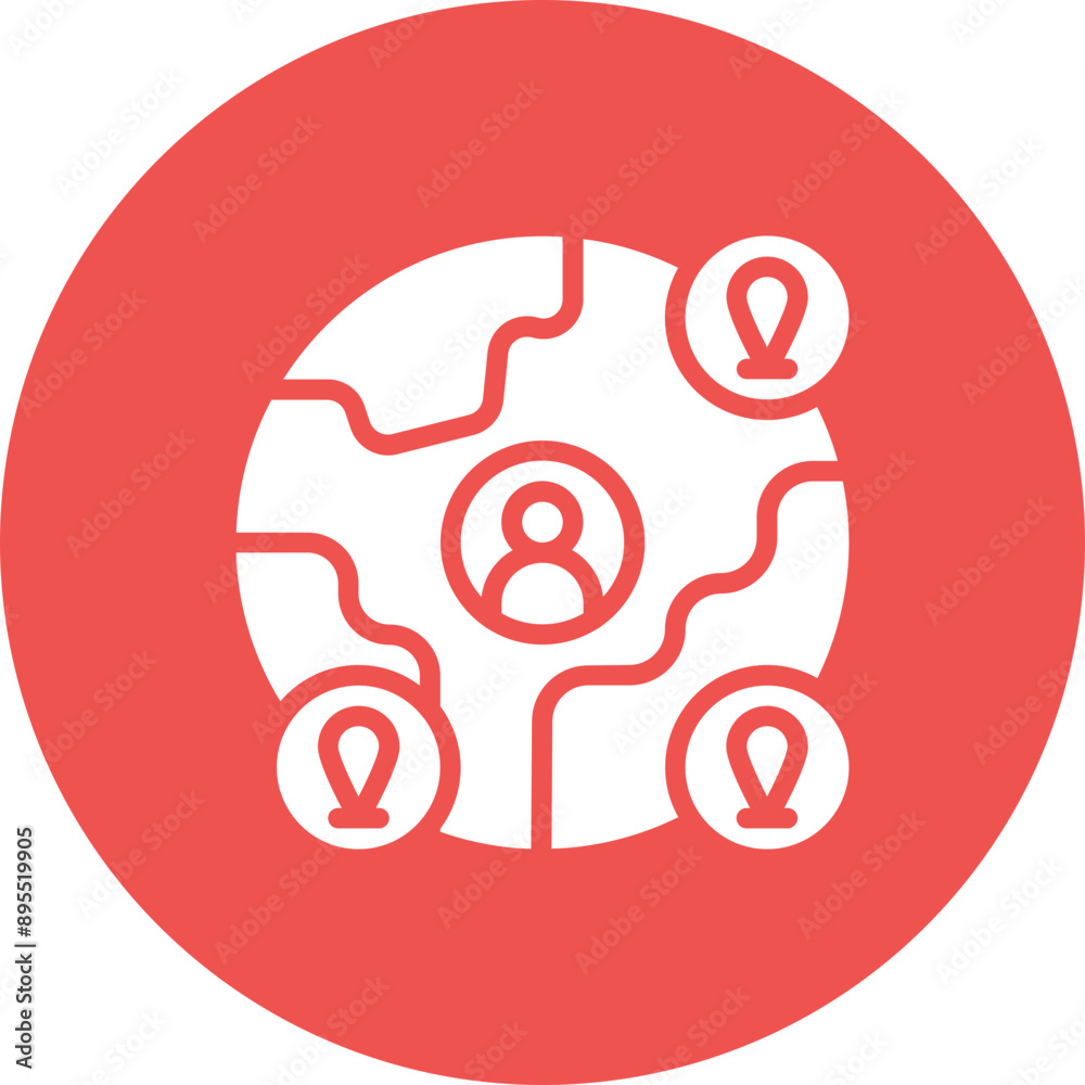 Global icon vector image. Can be used for Data Science.