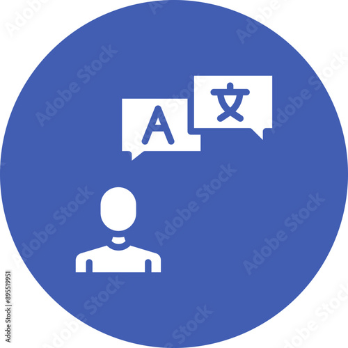 Multilingual icon vector image. Can be used for Data Science.