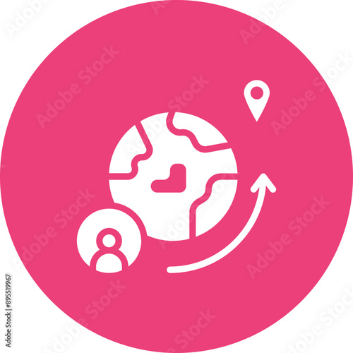 Migration icon vector image. Can be used for Data Science.
