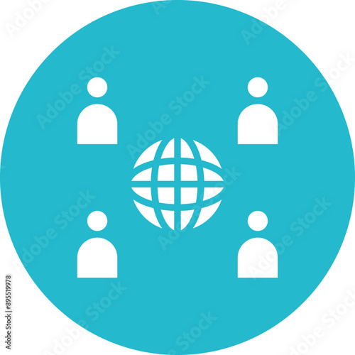 Outsourcing icon vector image. Can be used for Data Science.