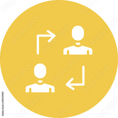 Transfer icon vector image. Can be used for Data Science.