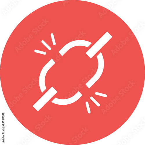 Broken Chain icon vector image. Can be used for Burnout.