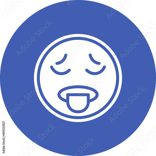 Exhausted icon vector image. Can be used for Burnout.