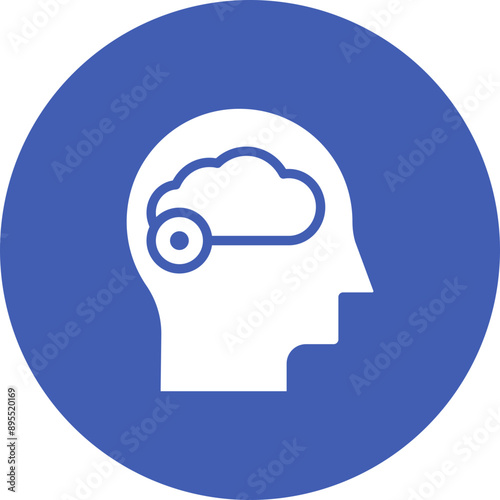 Mental Fog icon vector image. Can be used for Burnout.