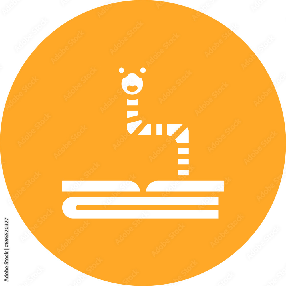 Fototapeta premium Bookworm icon vector image. Can be used for Urban Tribes.