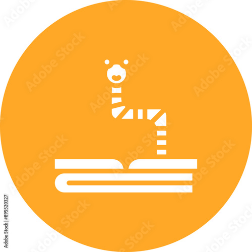 Bookworm icon vector image. Can be used for Urban Tribes.