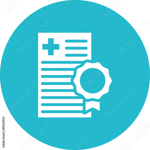 Medical Certificate icon vector image. Can be used for Plastic and Cosmetic Surgery.