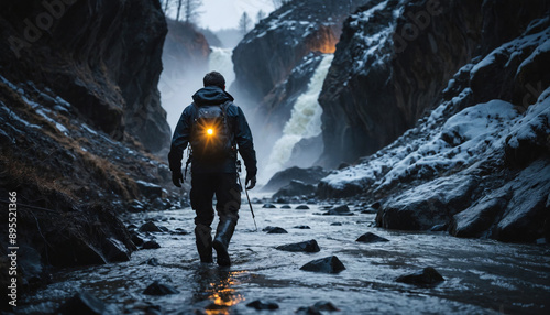 Stream Roams in Rainy Winter: The Explorer's Jaunt Overwhelmed in Landslide