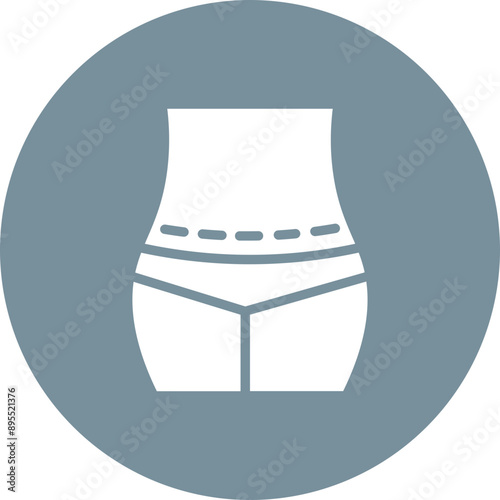 Tummy Tuck icon vector image. Can be used for Plastic and Cosmetic Surgery.