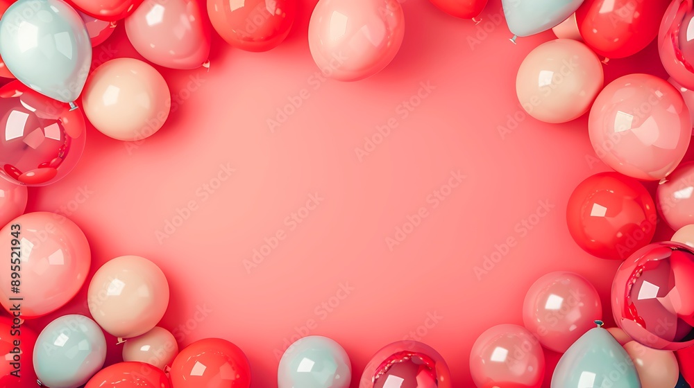 Obraz premium Pink Balloons Background