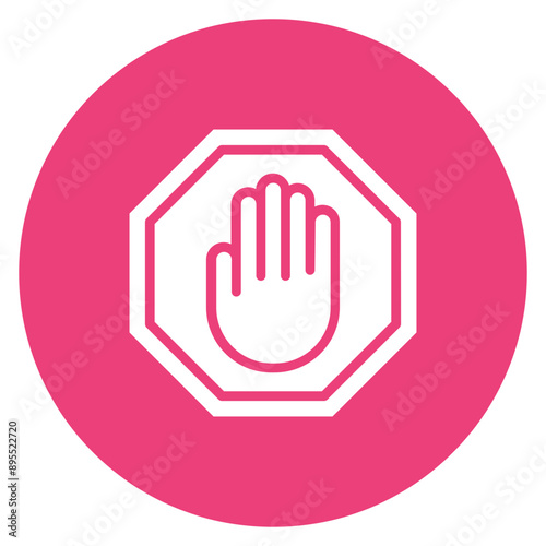 Stop Sign icon vector image. Can be used for Driving School.