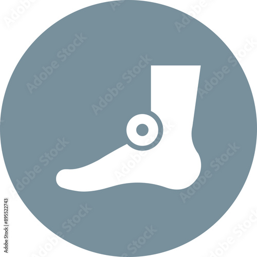 Ankle Pain icon vector image. Can be used for Body Ache.