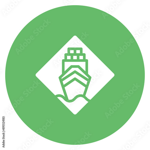 Cruise Terminal icon vector image. Can be used for Cruiser.