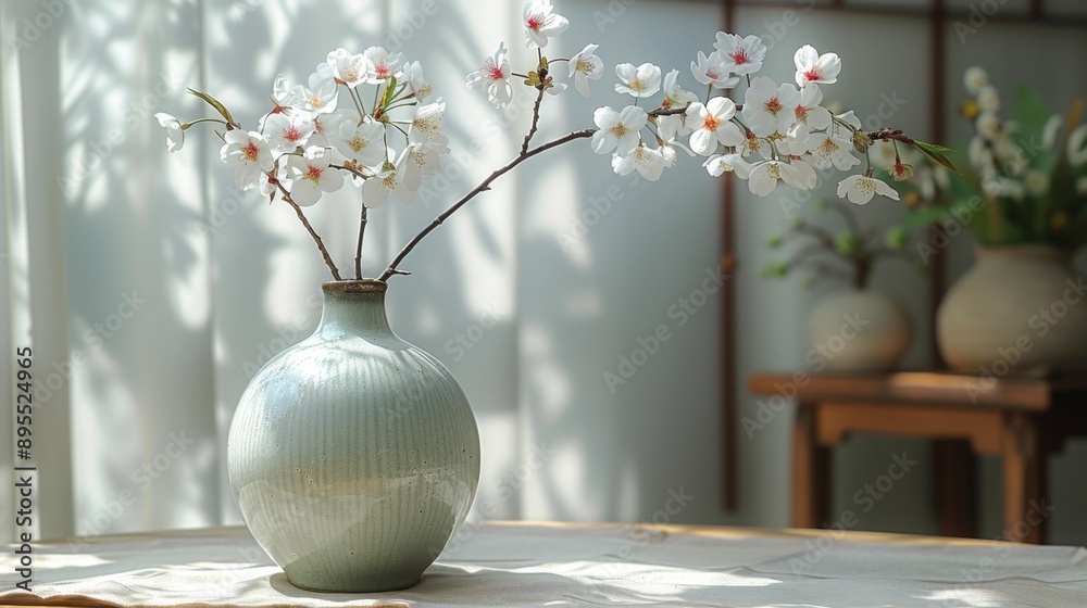 Elegant flower arrangement in vase - generative ai Elegant flower arrangement in vase - generative ai