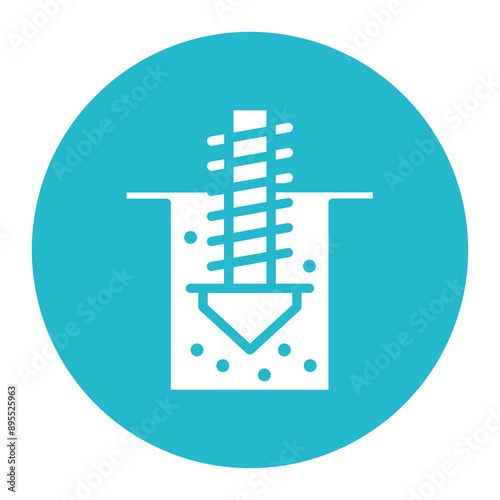 Mining Drill icon vector image. Can be used for Mining And Crafting.