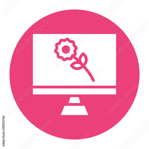 Virtual Flowers icon vector image. Can be used for Dating App.