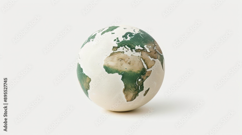 A stunning globe showcasing Earths diverse landmasses on a crisp white background, ideal for educational use or decoration. A stunning globe showcasing Earths diverse landmasses on a crisp white background, ideal for educational use or decoration.