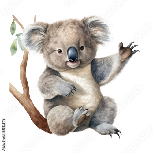 Koala Stretching Clipart Image