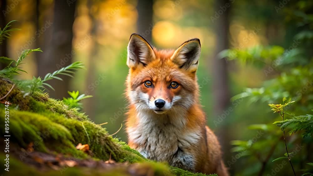 Red Fox in Forest. Red Fox in Forest.