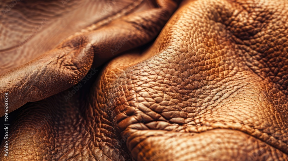 Texture of genuine leather close-up brown color background pattern for backdrop. Manufacturing of leather accessory concept Texture of genuine leather close-up brown color background pattern for backdrop. Manufacturing of leather accessory concept