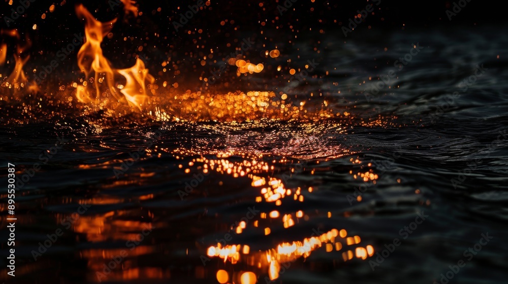 Fire Reflections in Water. Fire Reflections in Water.