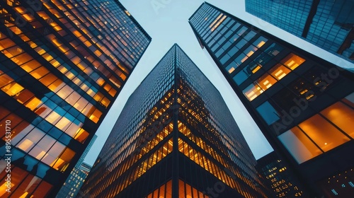 Wallpaper Mural Urban Architecture Office of Building Business District Torontodigital.ca