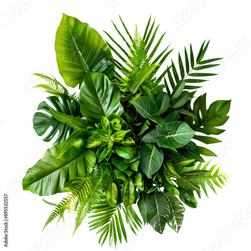 Lush Green Tropical Foliage Arrangement