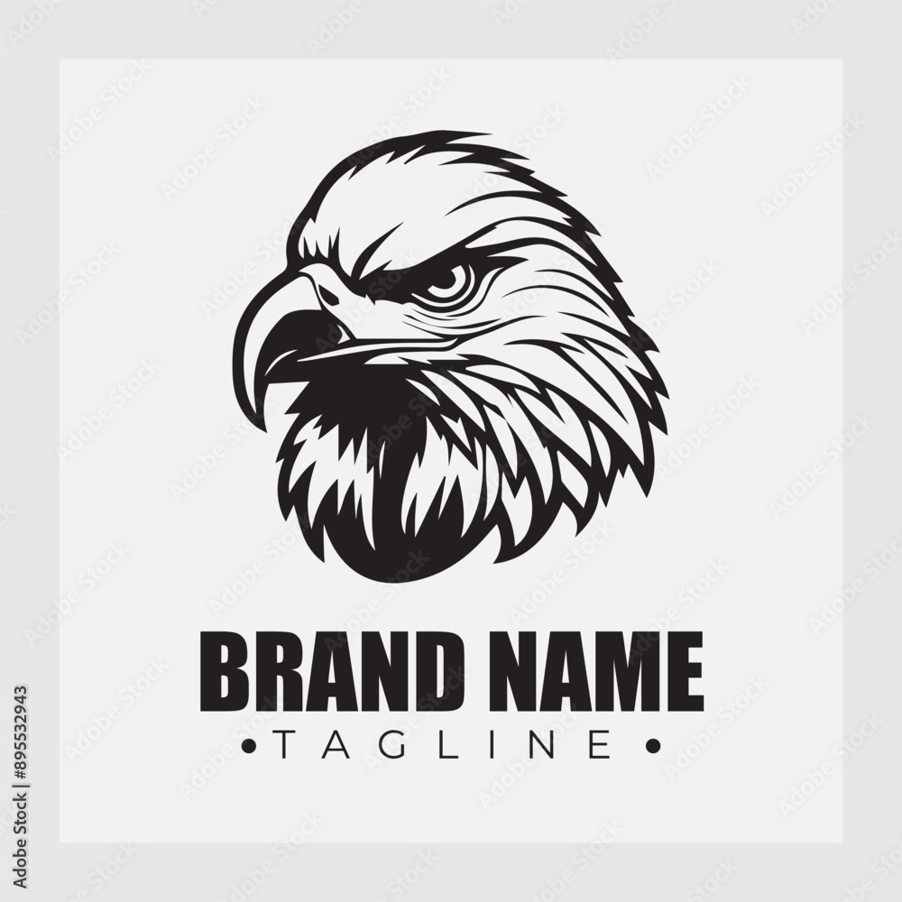 Obraz premium The eagle head logo is simple and attractive