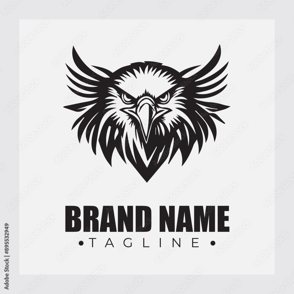 Obraz premium The eagle head logo is simple and attractive