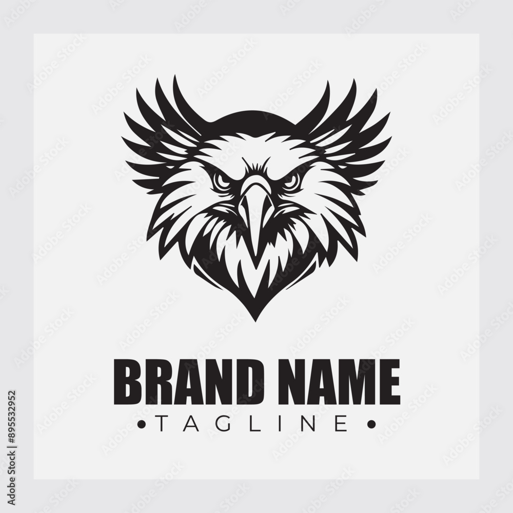 Obraz premium The eagle head logo is simple and attractive