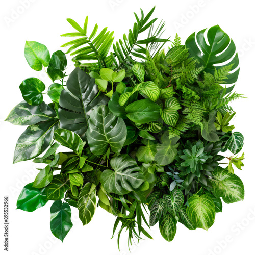 Lush Green Tropical Foliage Arrangement