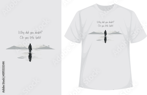 Christian bible verse t shirt design illustration vector