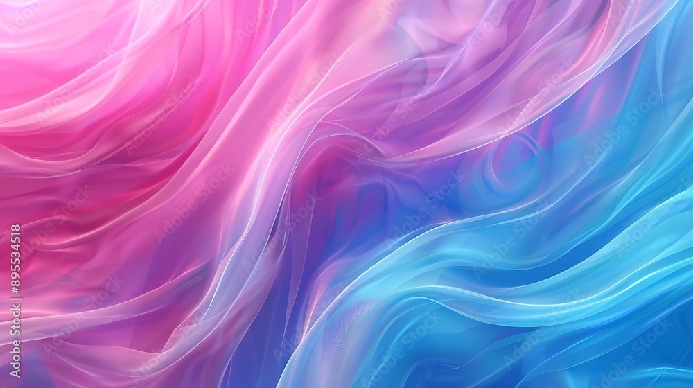 Naklejka premium pink and blue fluid gradient mesh background template copy space liquid color gradation backdrop design smooth and soft backdrop design for poste banner presentation or landing page
