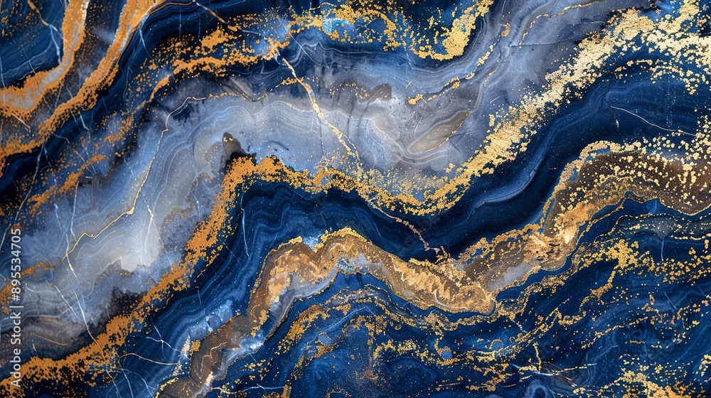 Fototapeta premium luxury blue and gold marble slab. abstract backgrounds. --ar 16:9 Job ID: a4fc6ea6-01ba-45eb-a9d0-e68a7336e991