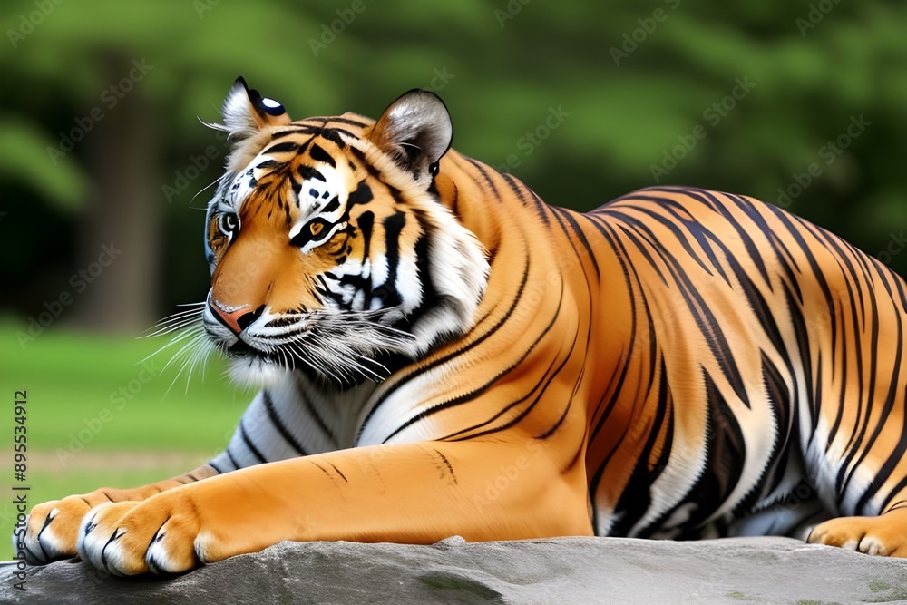Fototapeta premium Bengal Tiger: The Majestic Predator of the Indian Subcontinent