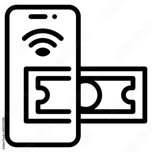 mobile payments online outline icon