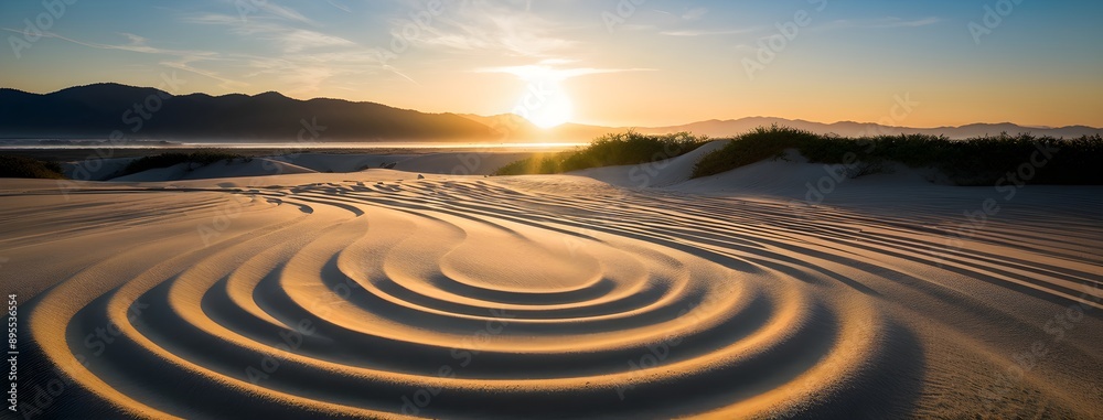 zen garden bathed in the soft glow of dawn as a serene symbol for relaxation zen garden bathed in the soft glow of dawn as a serene symbol for relaxation