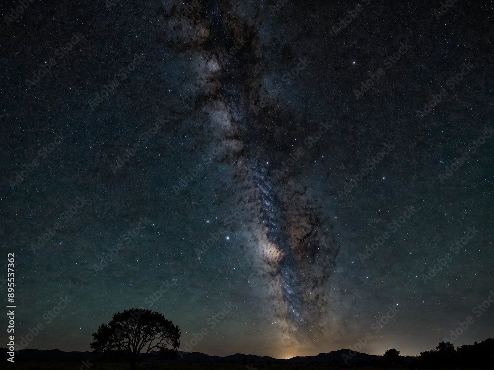 A starry night sky with countless stars and the Milky Way visible. A starry night sky with countless stars and the Milky Way visible.