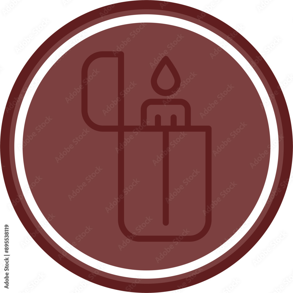 Lighter Vector Line Double Circle Maroon Lighter Vector Line Double Circle Maroon
