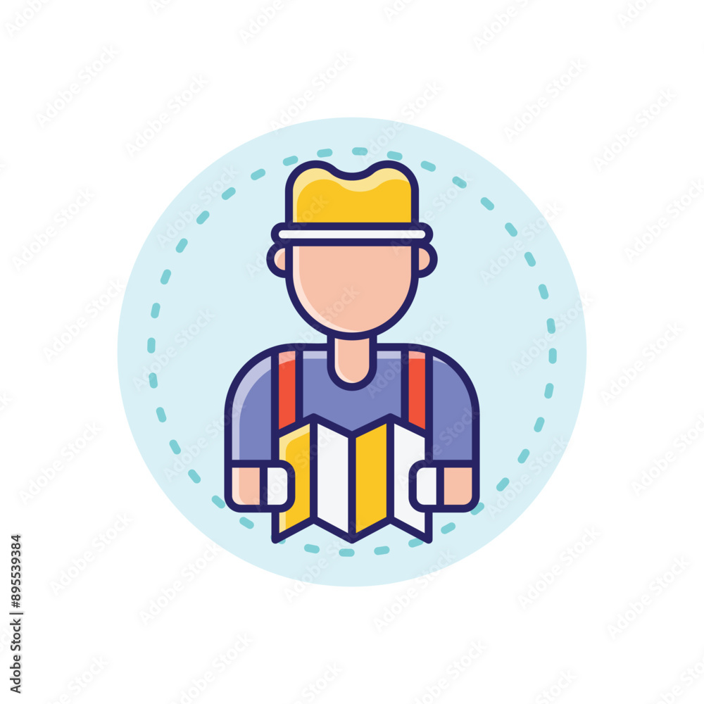 Tour Guide vector icon Tour Guide vector icon